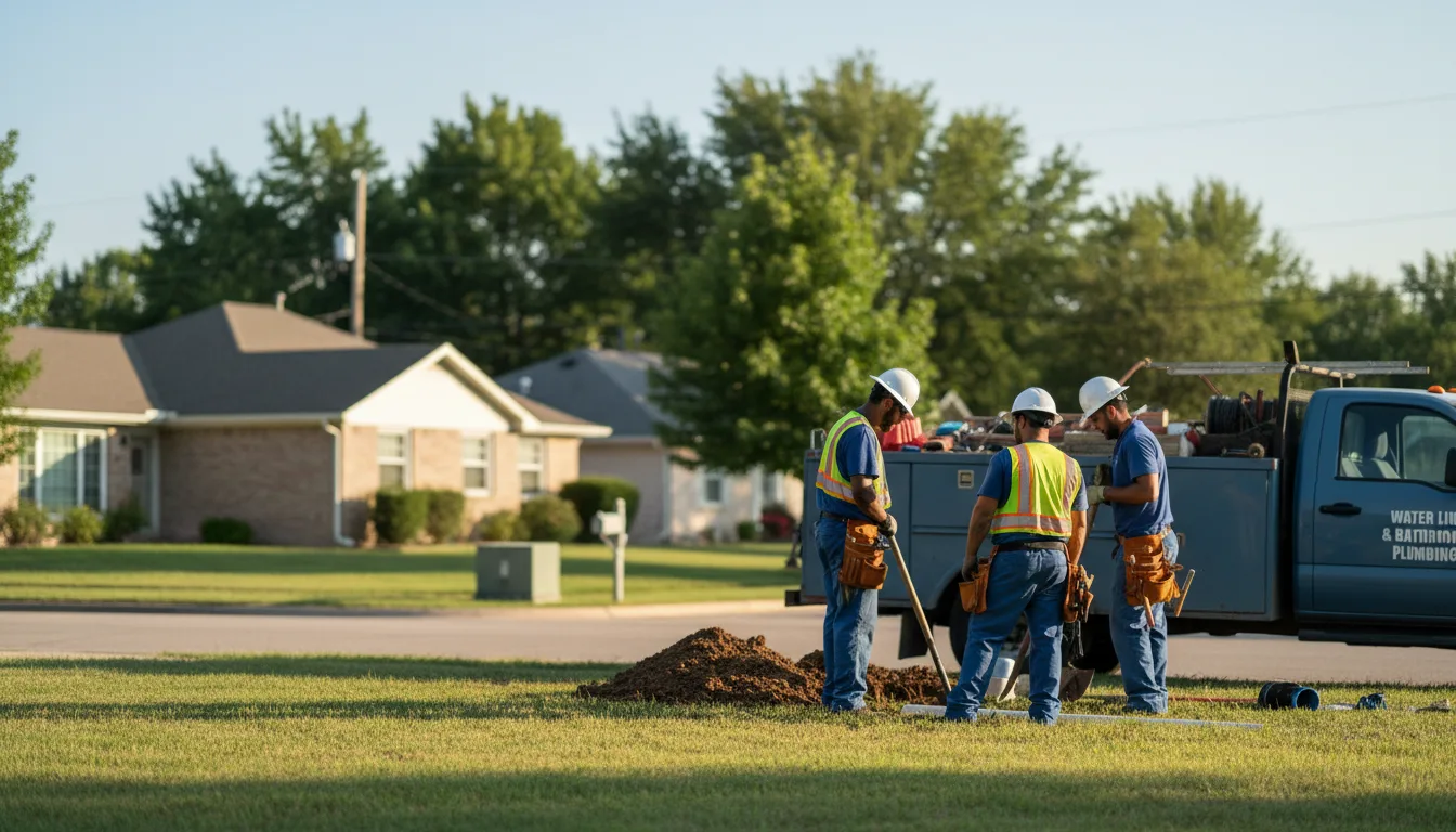 Residential water line and bathroom plumbing service in Mooringsport, LA